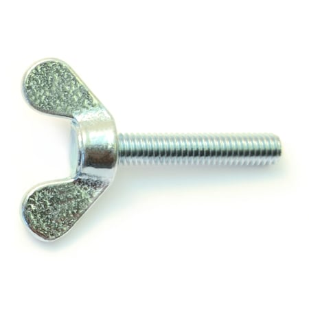 Midwest Fastener Thumb Screw, M1 Thread Size, Zinc Plated Steel, 30 mm Lg, 6 PK 31372
